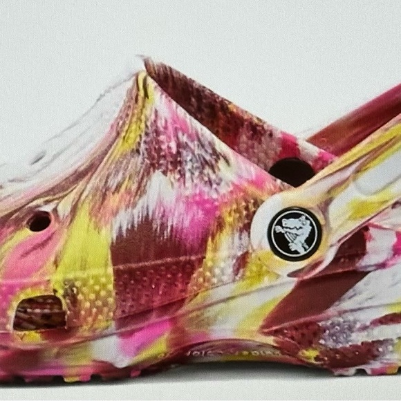 CROCS Classic Marbled Clog Electric Pink & Multi UNISEX Size MENS7/WOMENS9 NWT! - Picture 2 of 5